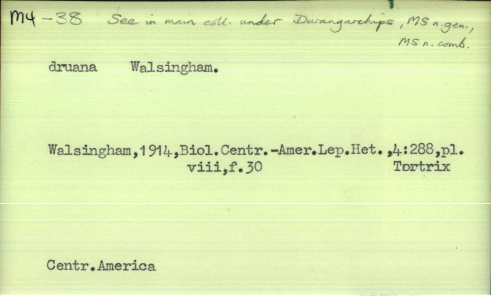 front of card